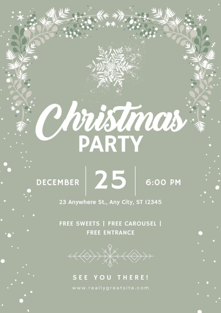 Christmas Party Flyer Template Free Christmas Party Flyer Template Free