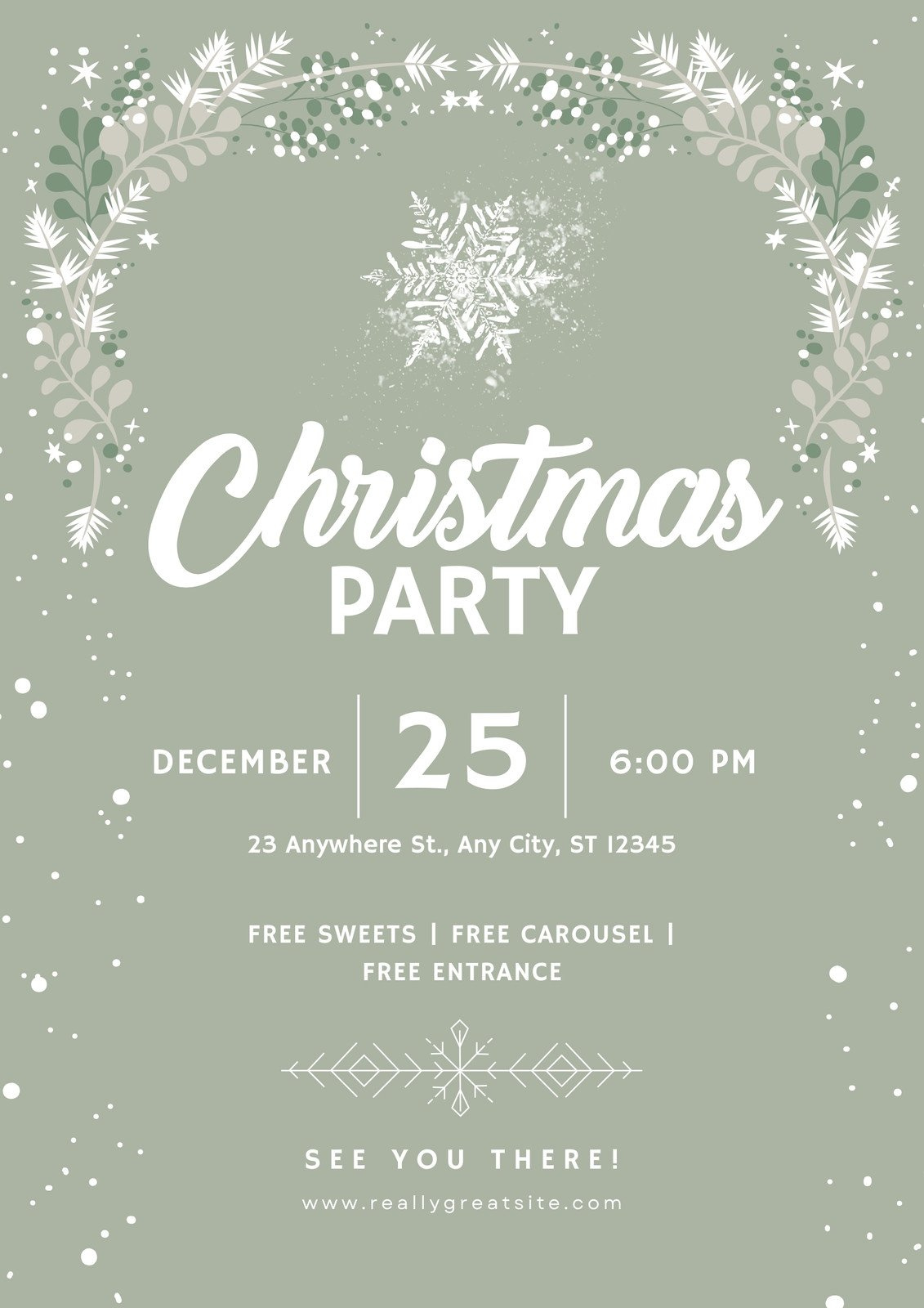 Free, Printable, Customizable Christmas Flyer Templates | Canva pertaining to Christmas Party Invitation Flyer Template