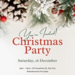 Free, Printable, Customizable Christmas Flyer Templates | Canva Within Christmas Party Flyer Template Free