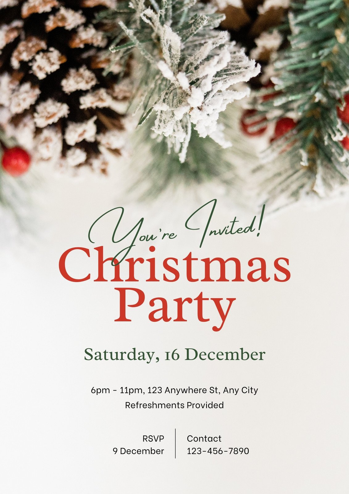 Free, Printable, Customizable Christmas Flyer Templates | Canva within Christmas Party Flyer Template Free