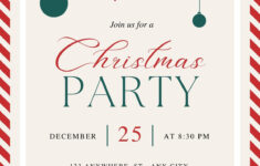 Free, Printable, Customizable Christmas Invitation Templates | Canva for Christmas Party Invitation Email To Employees Template