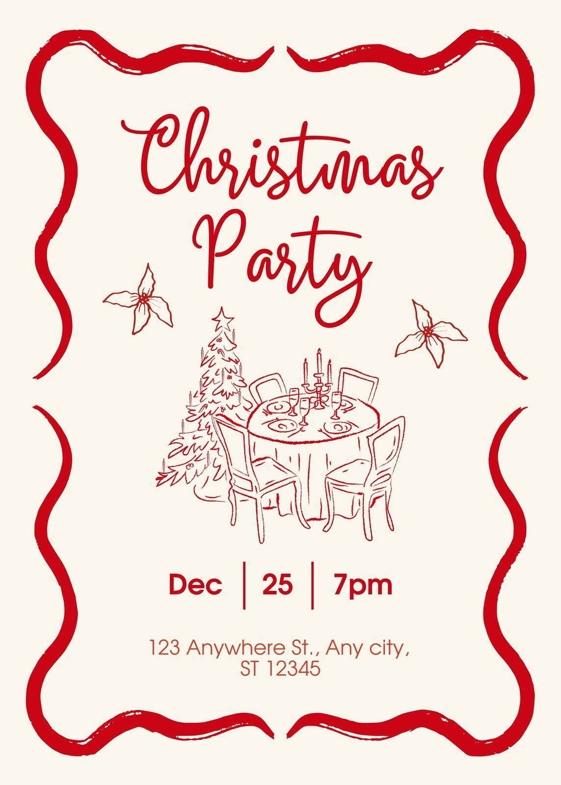 Free, Printable, Customizable Christmas Invitation Templates | Canva in Christmas Party Template Design