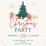 Free, Printable, Customizable Christmas Invitation Templates | Canva With Christmas Party Announcement To Employees Template