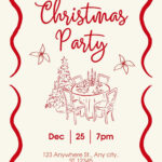 Free, Printable, Customizable Christmas Invitation Templates | Canva With Christmas Party Invitation Email Template Free