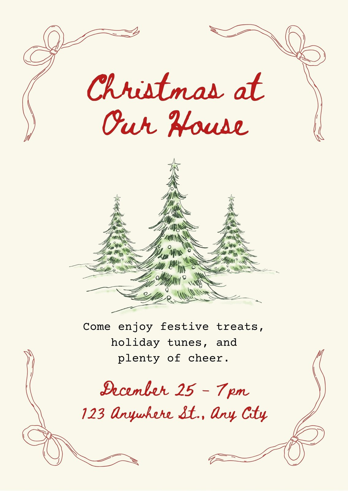 Free, Printable, Customizable Christmas Invitation Templates | Canva with Christmas Program Invitation Template