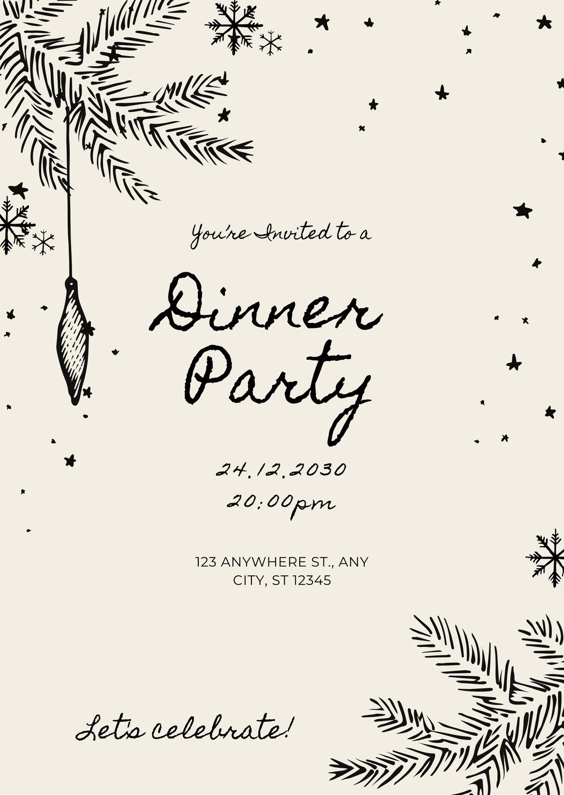 Free, Printable, Customizable Christmas Invitation Templates | Canva within Christmas Party Save The Date Template Free Download