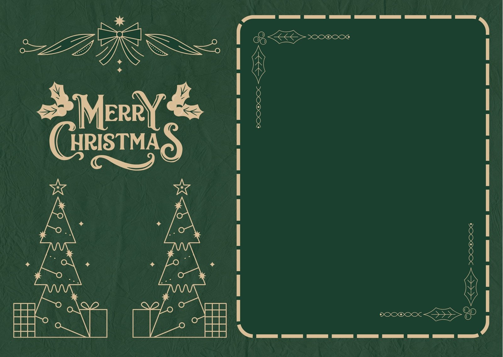 Free Printable, Customizable Christmas Postcard Templates | Canva within Christmas Postcard Design Template