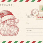 Free Printable, Customizable Christmas Postcard Templates | Canva Within Christmas Postcard Template Free