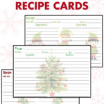 Free Printable Holiday Recipe Cards • Rose Clearfield With Christmas Recipe Cards Template