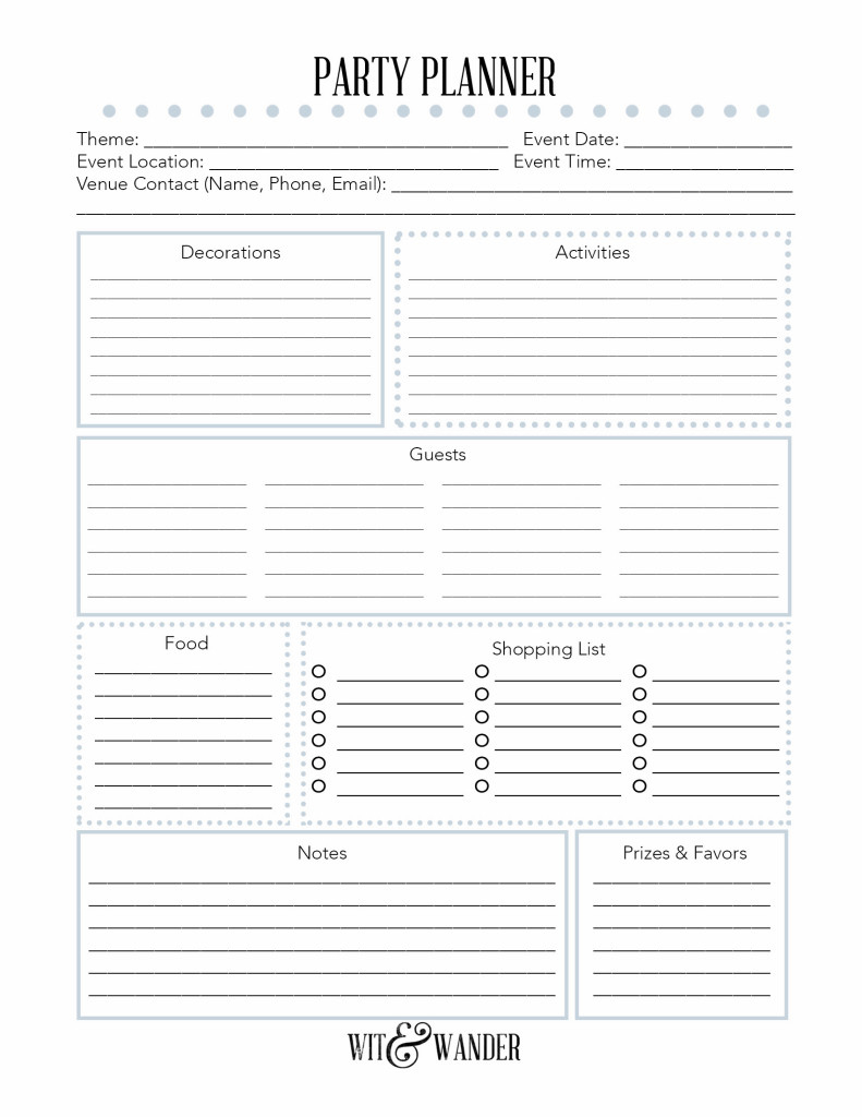 Free Printable} Party Planner - Our Handcrafted Life regarding Christmas Party Planner Template