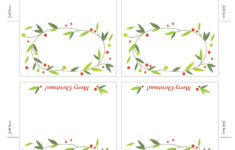 Free Printable Place Cards Template Christmas, Download Free pertaining to Christmas Place Cards Template