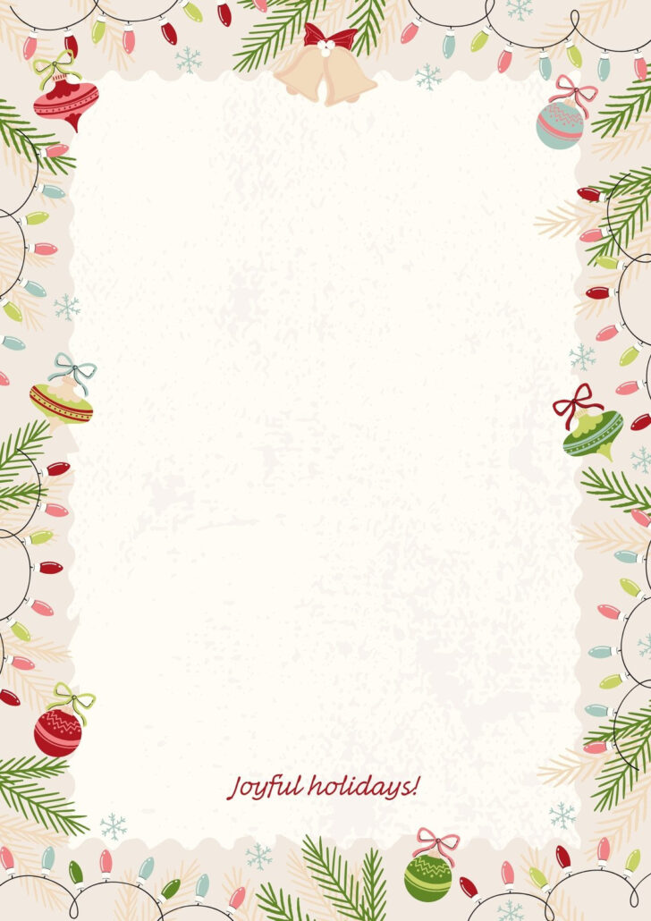 Christmas Letter Paper Template Christmas Letter Paper Template