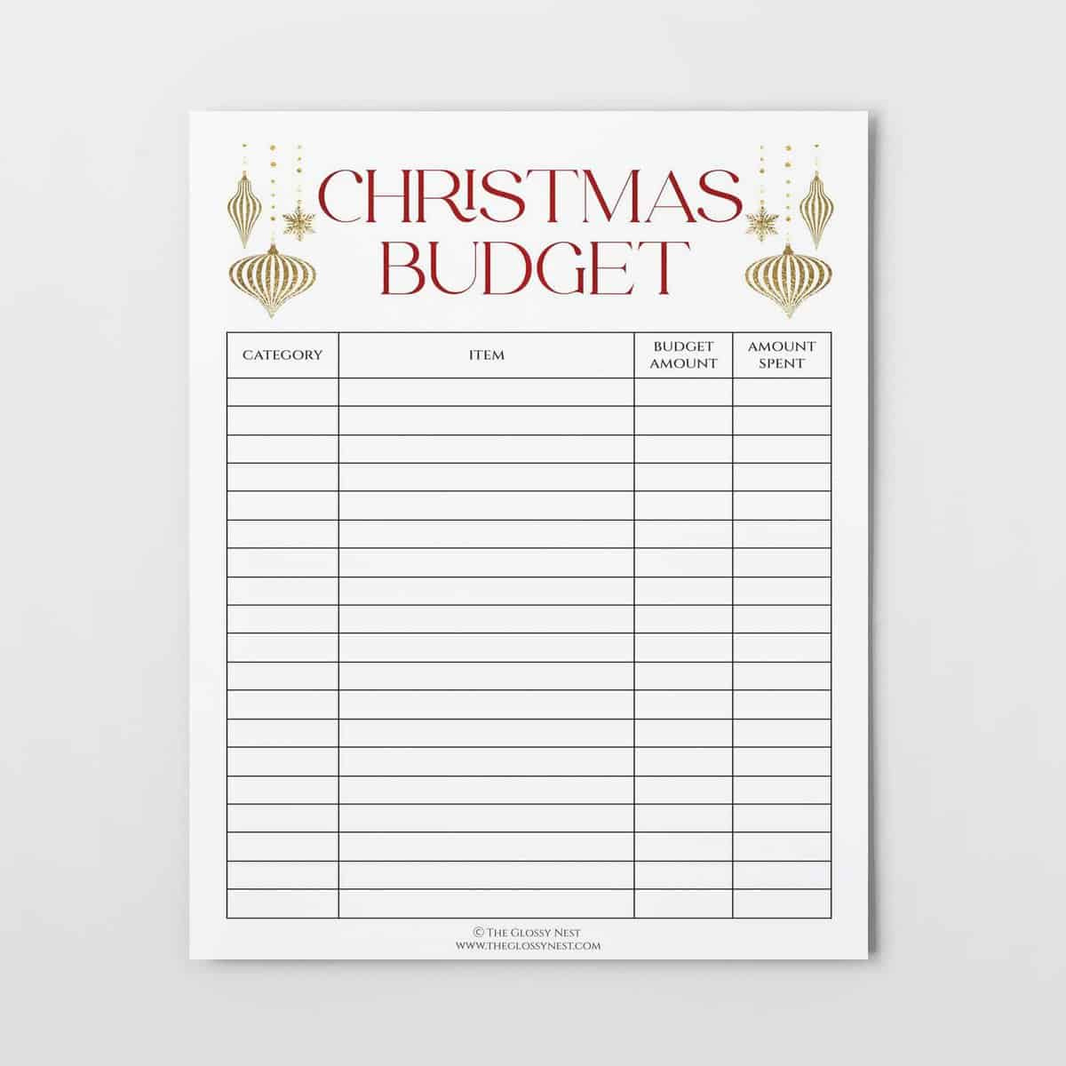 Free Printable!} Save Money With This Christmas Budget Printable for Christmas Party Budget Template