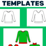Free Printable Sweater Templates For Crafts   In Christmas Sweater Template Free