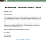 Free Professional Christmas Letter To Clients Template To Edit Online Intended For Christmas Letter To Clients Template
