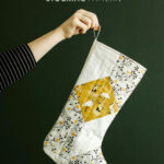 Free Quilted Christmas Stocking Pattern   Suzy Quilts Throughout Christmas Stocking Template To Sew