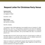 Free Request Letter For Christmas Party Venue Template To Edit Online Within Christmas Party Letter Template