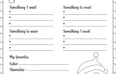 Free Santa Wish List Printable For Kids | Kids Activities Blog inside Christmas List Coloring Template