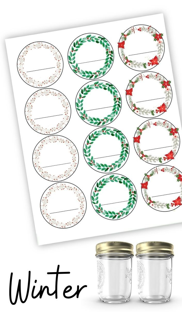 Free Seasonal Canning Labels (Printable) with regard to Christmas Jar Label Template