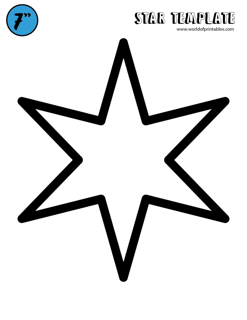 Free Star Template Printables - World Of Printables for Christmas Star Template Free Printable