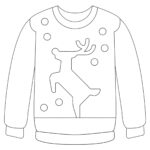 Free Ugly Christmas Sweater Outline Template To Edit Online Pertaining To Christmas Sweater Outline Template
