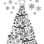 Free Window Drawing Templates: Christmastree Pertaining To Christmas Tree Drawing Template