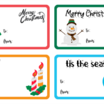 Free Xmas Gift Tag Printables   Printable Party Favors Intended For Christmas Name Tag Template Free