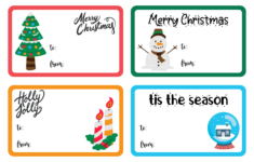 Free Xmas Gift Tag Printables – Printable Party Favors intended for Christmas Name Tag Template Free