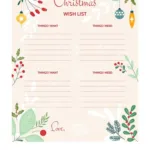Gentle Christmas Wish List Template In Google Docs And Microsoft Intended For Christmas List Template Preppy