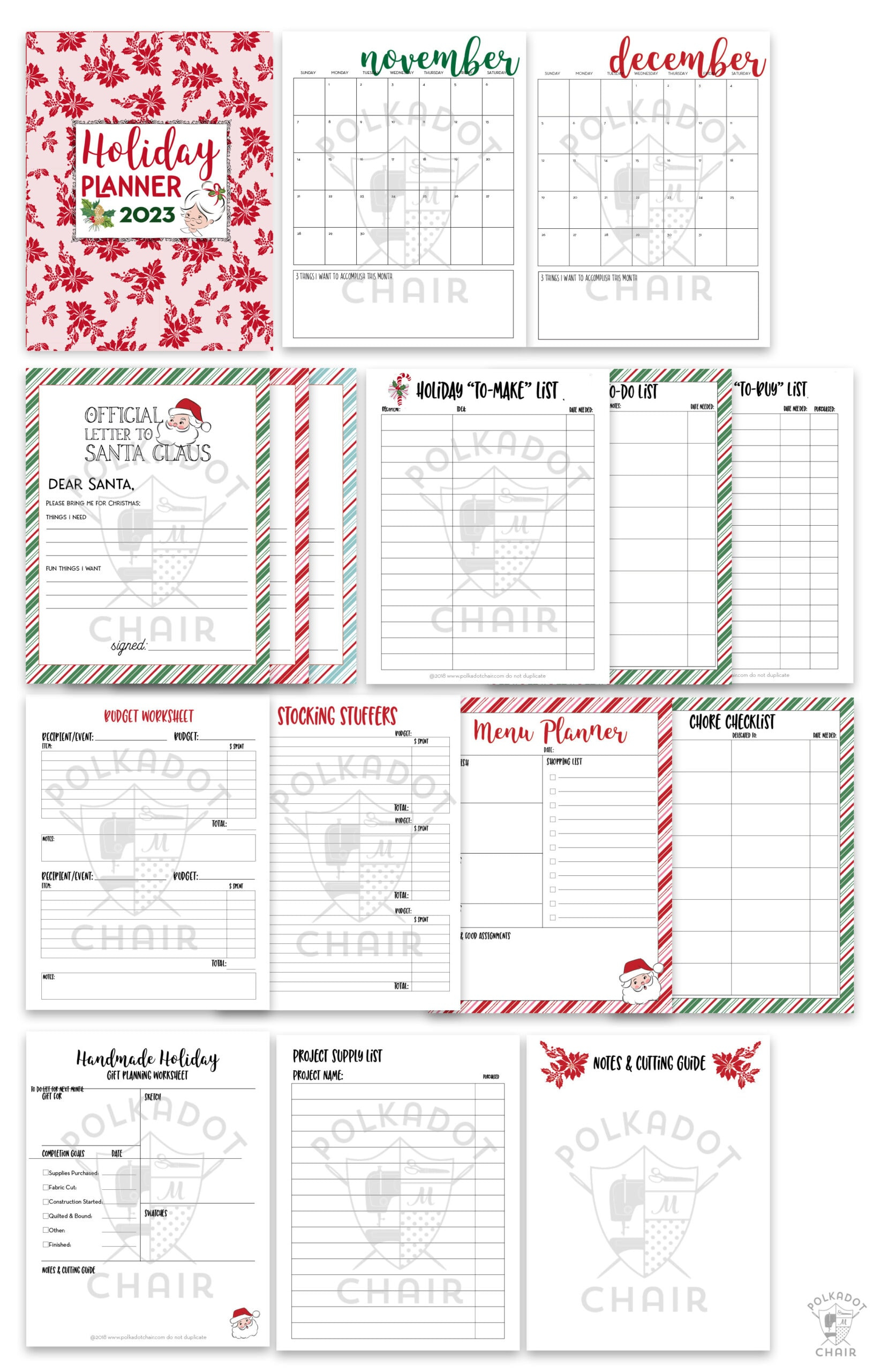 Get Organized With Our 2023 Printable Christmas Planner! | Polka inside Christmas Planner Template Free