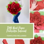 Giant Paper Poinsettia Flower Tutorial | Abbi Kirsten Collections Pertaining To Christmas Poinsettia Flower Template
