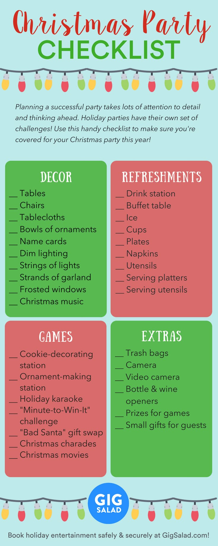 Gigsalad - Holiday Party Entertainment For Hire Near Me (Updated within Christmas Party Planning Checklist Template
