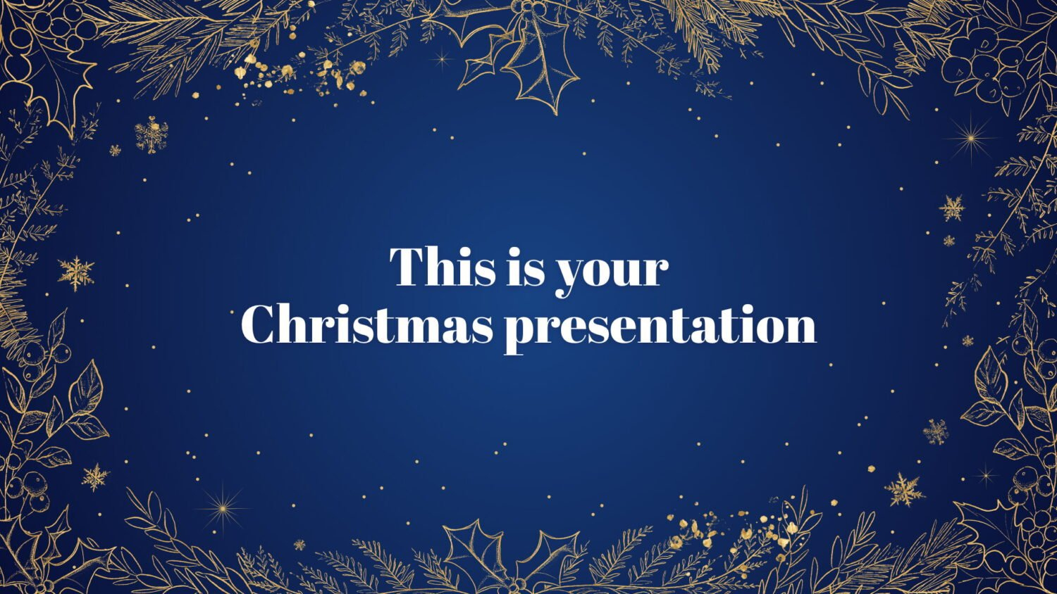 Golden Christmas. Free Ppt &amp;amp; Google Slides Template — Slidescarnival inside Christmas Presentation Template Free