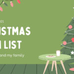 Green And Pink Illustrative Christmas Scene Blank Wish List Christmas  Presentation Pertaining To Christmas Theme Template Free
