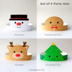 Hat Template Diy Christmas Party Hats Christmas Party Hats For Throughout Christmas Party Hat Template