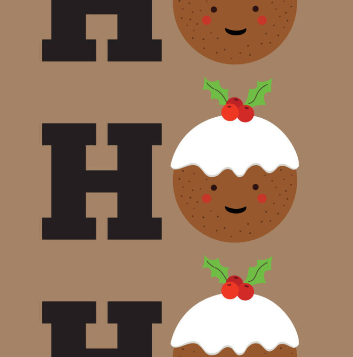 Christmas Pudding Card Template Christmas Pudding Card Template