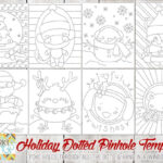 Holiday Dotted Pinhole Templates   Poke A Hole In All The Dots To For Christmas Push Pin Art Template