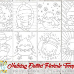 Holiday Dotted Pinhole Templates   Poke A Hole In All The Dots To With Christmas Pin Art Template
