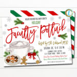 Holiday Faculty Potluck Invitation, Christmas Event Invite, School With Regard To Christmas Potluck Invitation Template