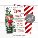 Holiday Flyer, Editable Open House Boutique Invite, Small Business Intended For Christmas Open House Flyer Template