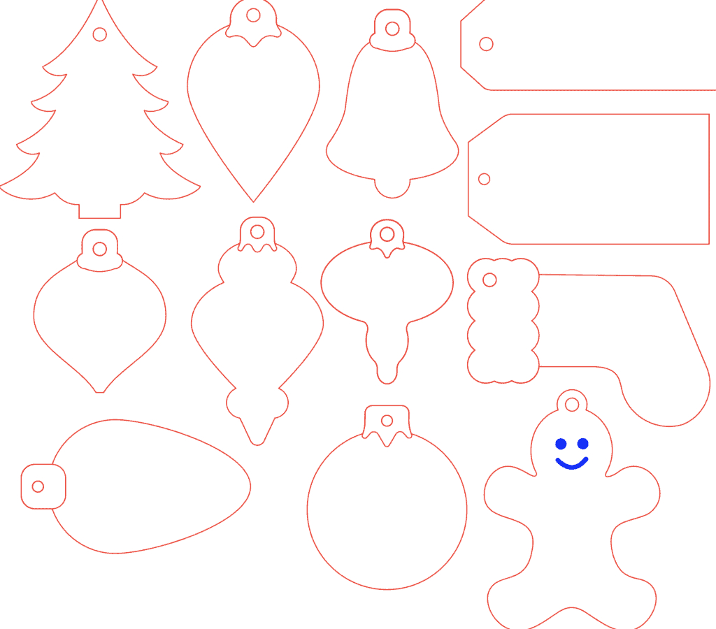 Holiday Gift Tags &amp;amp; Whimsical Boxes With Glowforge Aura - Sweet pertaining to Christmas Ornament Tag Template