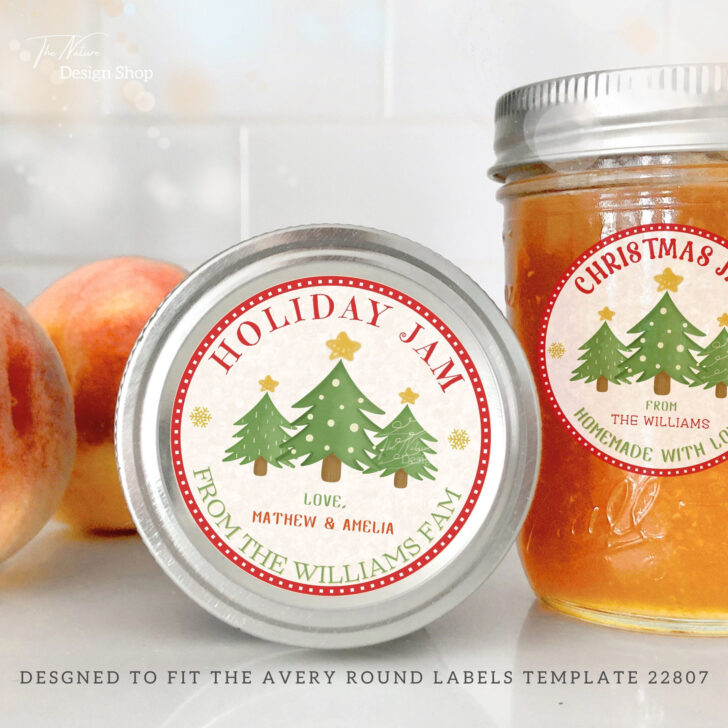 Christmas Jam Label Template Christmas Jam Label Template