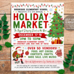 Holiday Market Flyer Editable Template, Christmas Festival Craft In Christmas Market Flyer Template