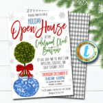 Holiday Open House Invitation, Christmas Boutique Shopping Event For Christmas Open House Template Free