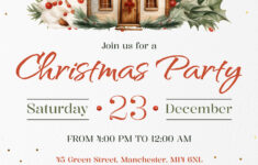Holiday Party Invitation Free Google Docs Template – Gdoc.io for Christmas Office Invitation Template