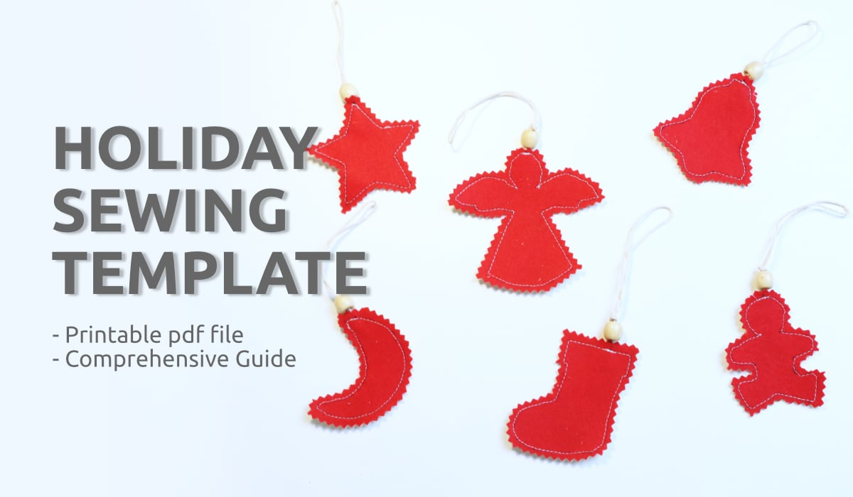 Holiday Sewing Template - Diy Fabric Christmas Ornament. | Art with Christmas Template For Sewing
