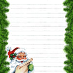 Holiday Stationery Paper Santa Letterhead Free Printable With Regard To Christmas Note Paper Template