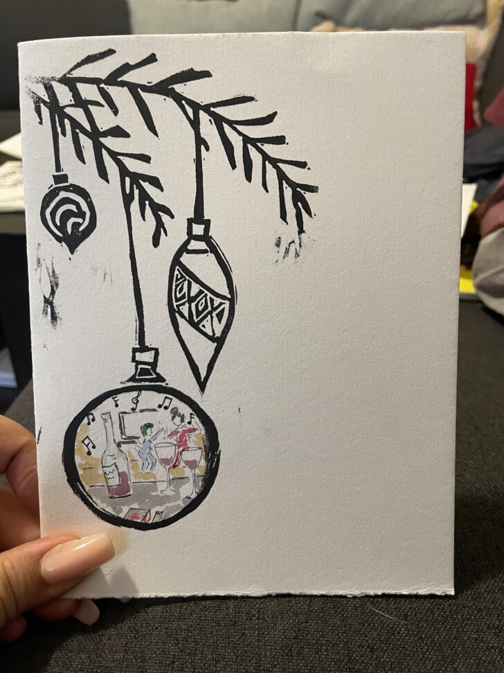 Christmas Lino Print Template Christmas Lino Print Template