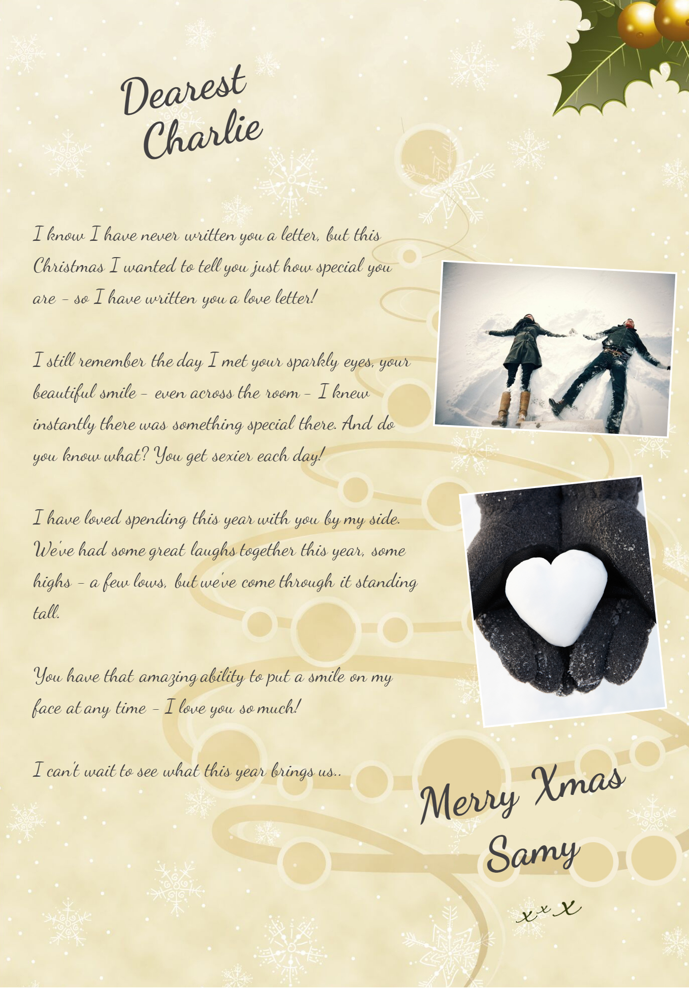 Home - Photo-Love-Letter - Personalised Love Letter Gifts For Him with Christmas Love Letter Template