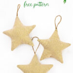 How To Make A Fabric Star (Free Fabric Star Ornament Pattern) In Christmas Star Ornament Template